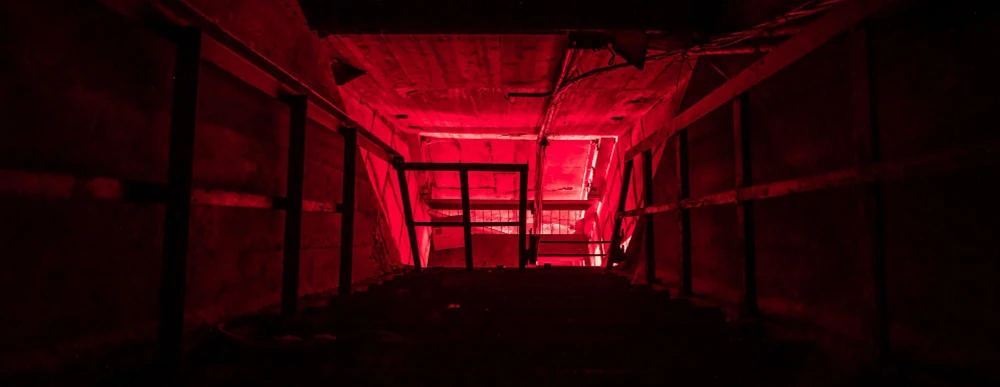 red industrial lighting for emergency