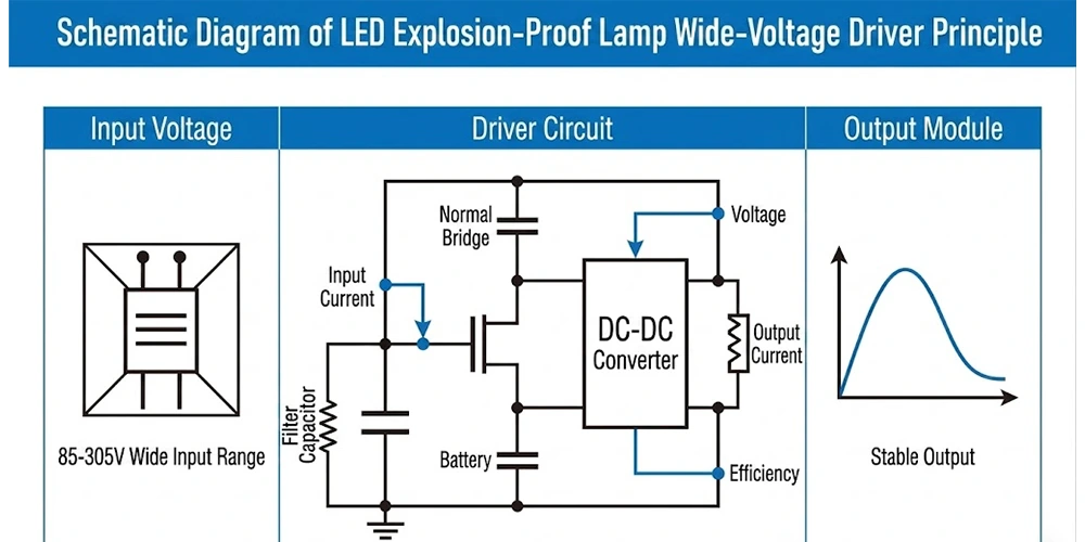 LED explosion proof light wide voltage