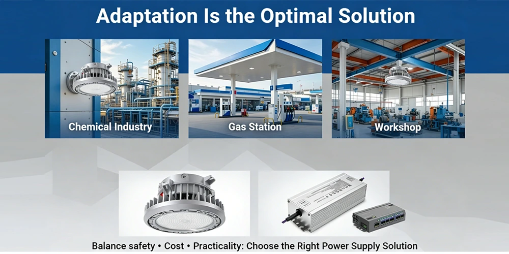 Potted power supplies are an excellent safety choice for explosion proof luminaires in high risk and severe environments