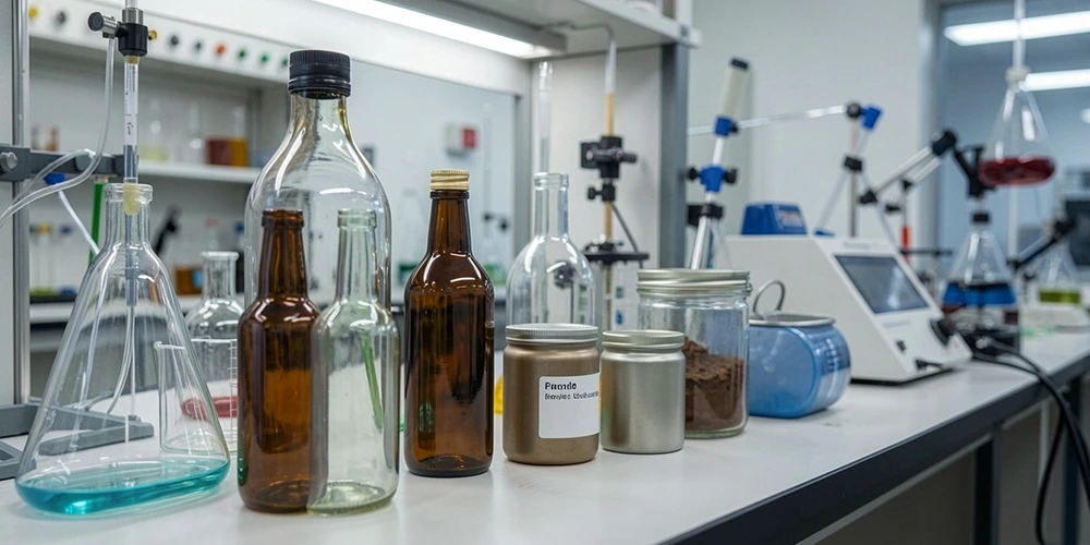bottles and jars in biopharmaceutical production