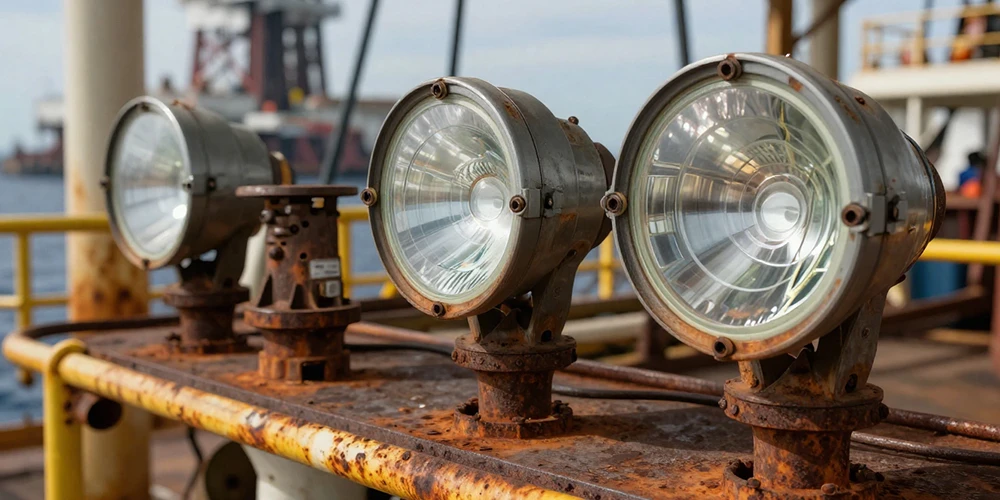 corrosive lighting and bracket on Offshore Drilling Platform