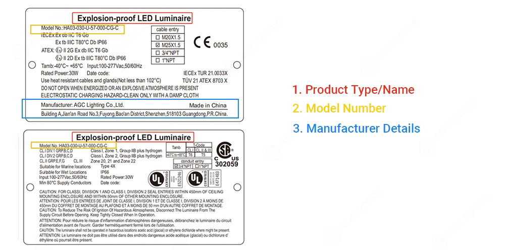 essential information every explosion proof luminaire nameplate