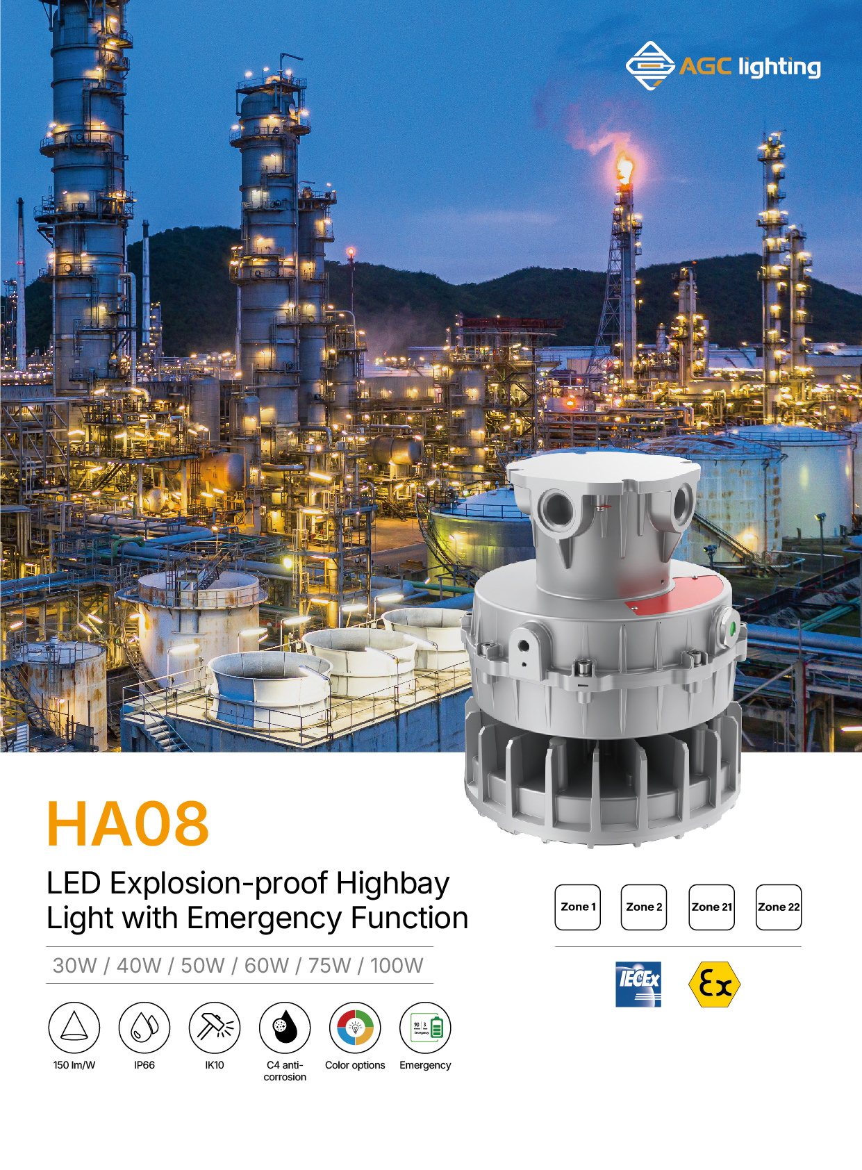 HA08 explosion proof light with emergency function (1)