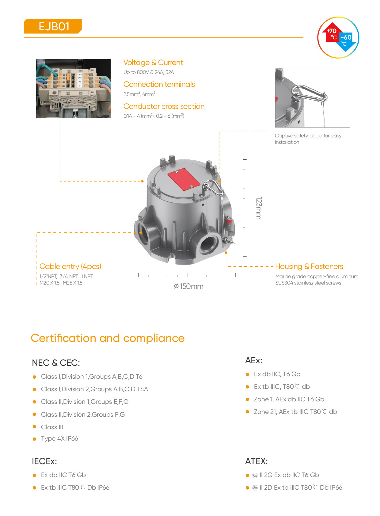 explosion proof junction box features certification 2