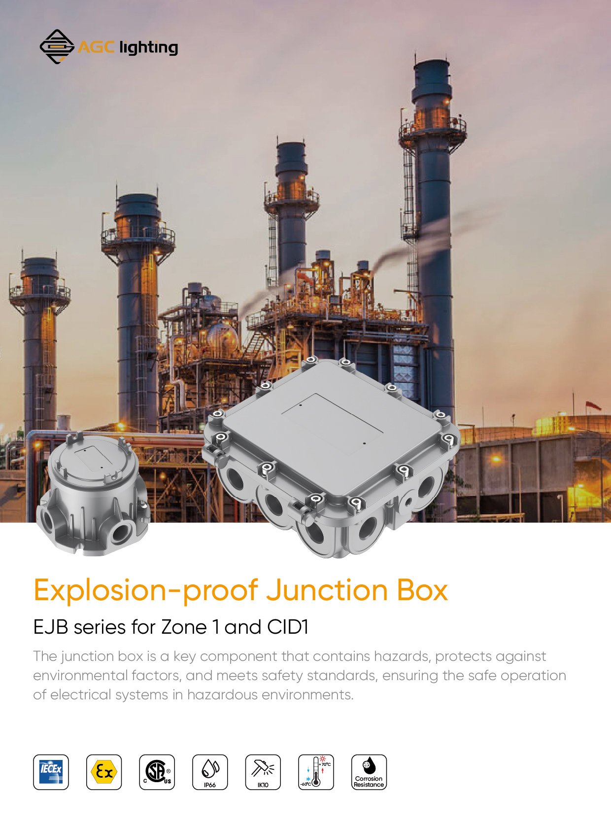 explosion proof junction box for zone1 c1d1